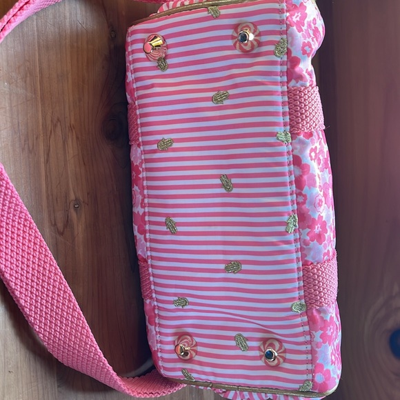 🪷 LeSportsac x Manoush NWOT mini pink duffle with adjustable shoulder strap - Picture 11 of 14